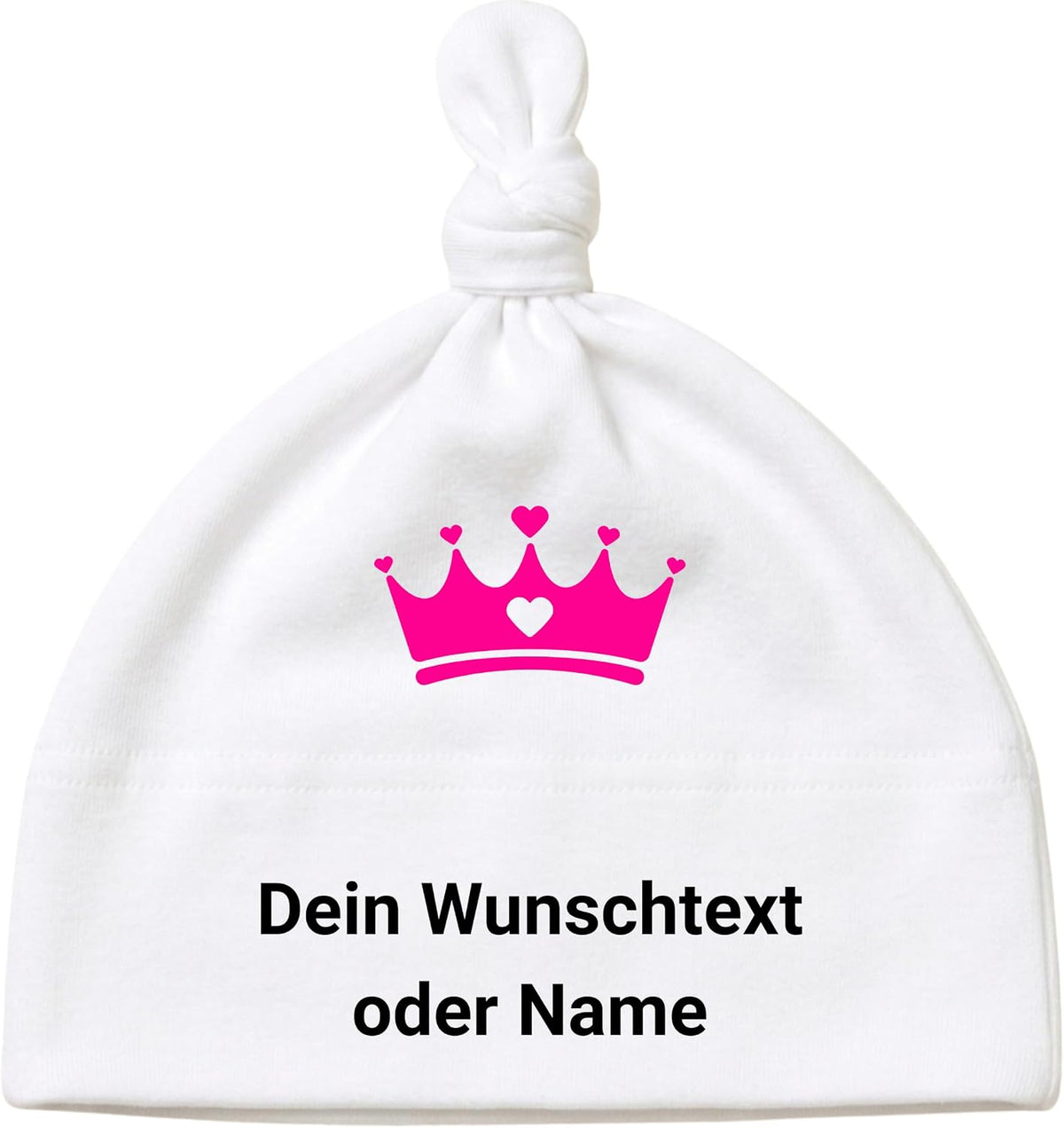 Baby mütze mit Namen Personalisiert babymütze – Knotenmütze für Neugeborene (0–9 Monate / 19 cm) aus Bio-Baumwolle| Geschenk zur Geburt | Für Mädchen & Jungen