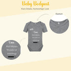 Baby Body – Schwangerschaftsverkündung Strampler – Mama, Papa, Oma & Opa- sprüchen – Kurzarm bio Baumwolle Unisex - Geschenk zur Geburt & Baby Ankündigung neugeborene Geschenk (50-56)
