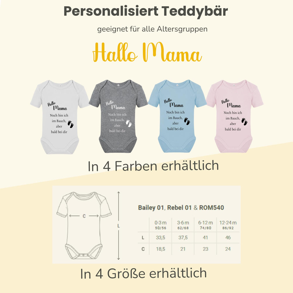 Baby Body – Schwangerschaftsverkündung Strampler – Mama, Papa, Oma & Opa- sprüchen – Kurzarm bio Baumwolle Unisex - Geschenk zur Geburt & Baby Ankündigung neugeborene Geschenk (50-56)