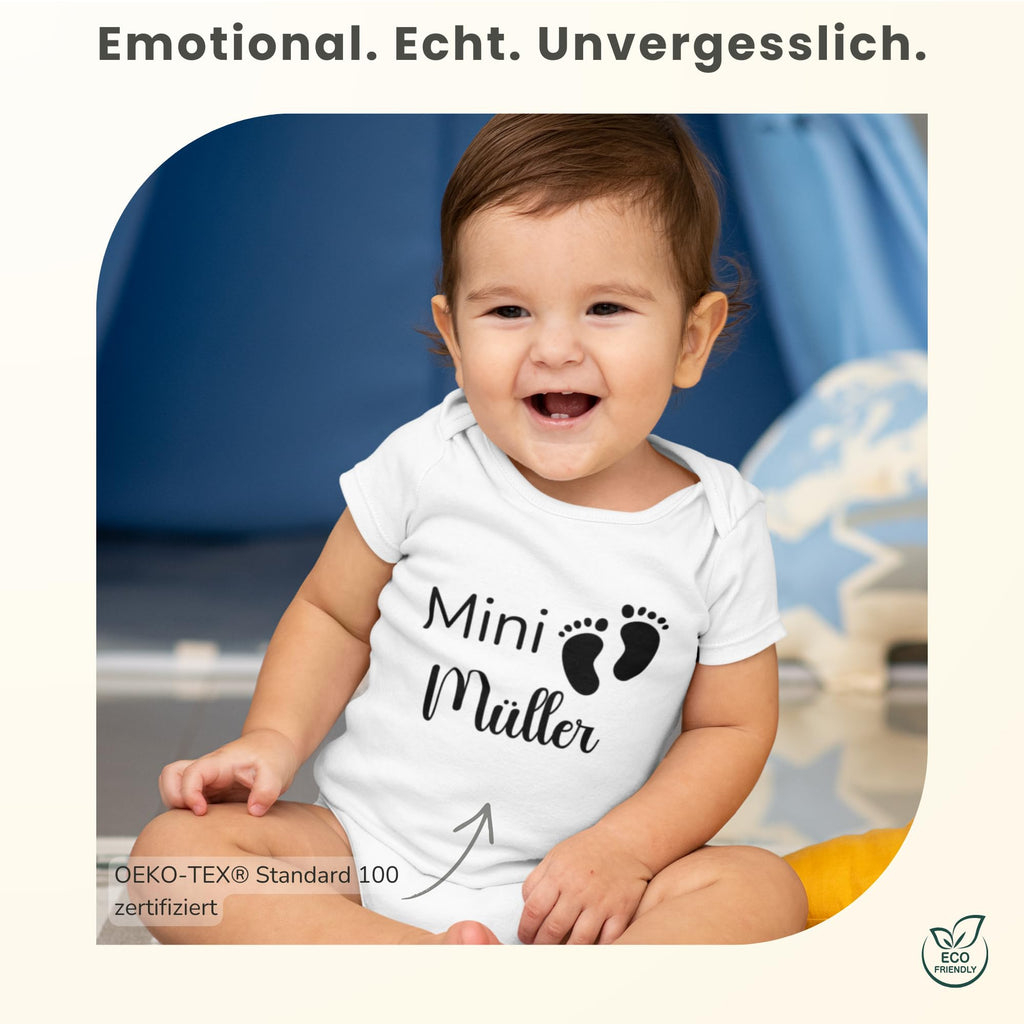 Personalisierter Baby Body mit Namen – Bio-Baumwolle Kurzarm Strampler für Jungen & Mädchen, Geschenk zur Geburt & Taufe, Unisex, kurzarm & langarm Weihnacht
