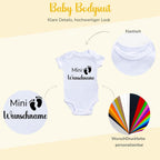 Personalisierter Baby Body mit Namen – Bio-Baumwolle Kurzarm Strampler für Jungen & Mädchen, Geschenk zur Geburt & Taufe, Unisex, kurzarm & langarm Weihnacht