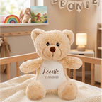 Personalisiertes Kuscheltier Teddybär mit Wunschtext – Rosa – Geschenk zur Geburt, Babyparty & Taufe – EN71 Geprüftes Plüschtier ab 0 Monaten