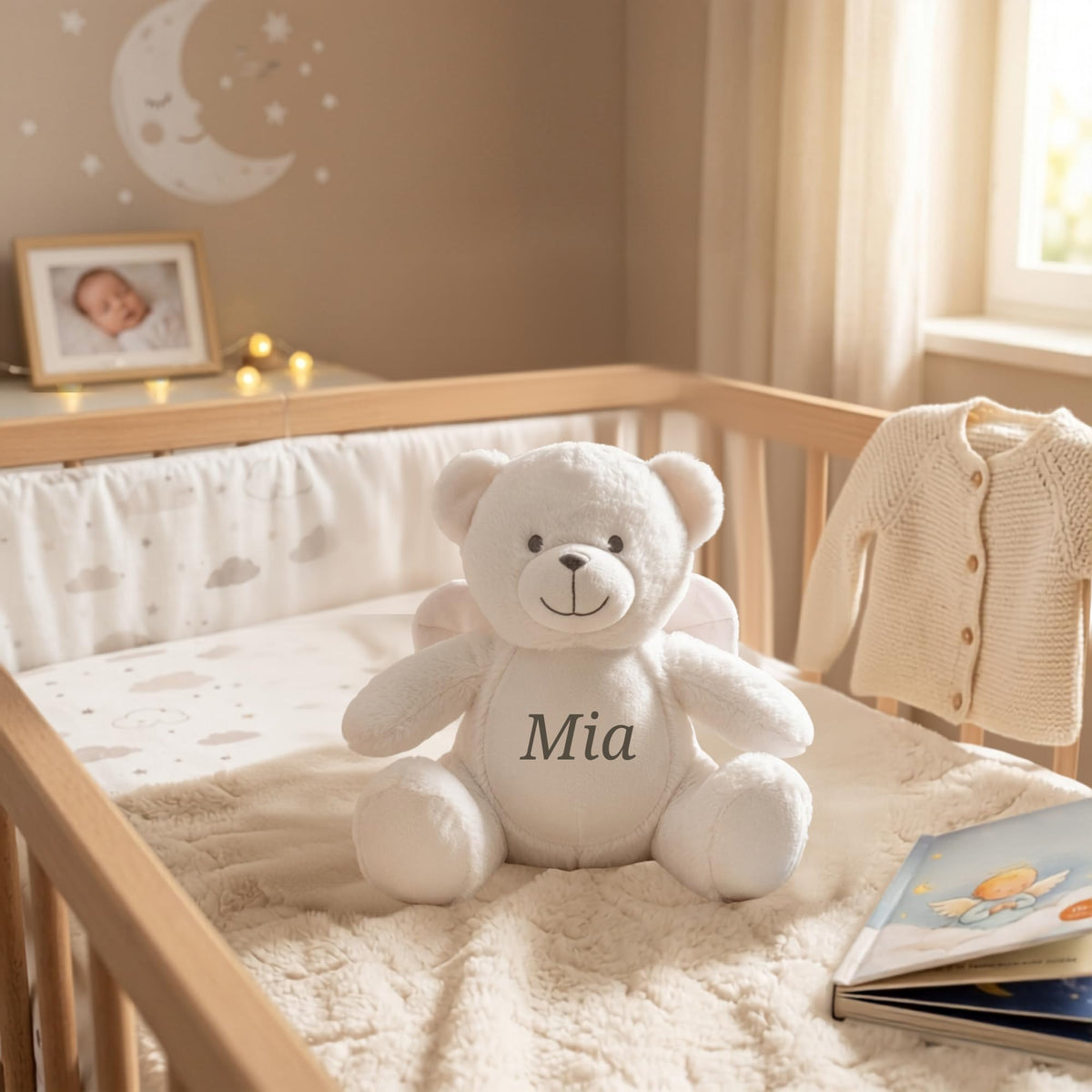 Personalisiertes Kuscheltier Teddybär mit Wunschtext – Rosa – Geschenk zur Geburt, Babyparty & Taufe – EN71 Geprüftes Plüschtier ab 0 Monaten
