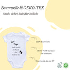 Baby Body – Schwangerschaftsverkündung Strampler – Mama, Papa, Oma & Opa- sprüchen – Kurzarm bio Baumwolle Unisex - Geschenk zur Geburt & Baby Ankündigung neugeborene Geschenk (50-56)
