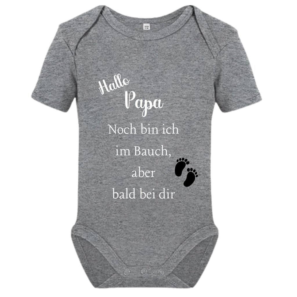 Baby Body – Schwangerschaftsverkündung Strampler – Mama, Papa, Oma & Opa- sprüchen – Kurzarm bio Baumwolle Unisex - Geschenk zur Geburt & Baby Ankündigung neugeborene Geschenk (50-56)