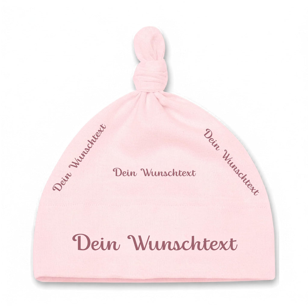 Baby mütze mit Namen Personalisiert babymütze – Knotenmütze für Neugeborene (0–9 Monate / 19 cm) aus Bio-Baumwolle| Geschenk zur Geburt | Für Mädchen & Jungen
