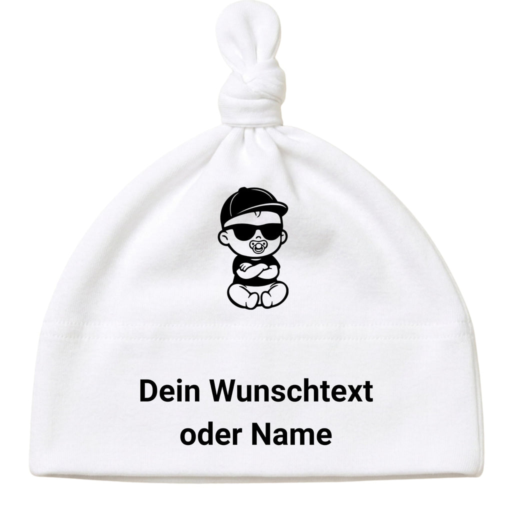 Baby mütze mit Namen Personalisiert babymütze – Knotenmütze für Neugeborene (0–9 Monate / 19 cm) aus Bio-Baumwolle| Geschenk zur Geburt | Für Mädchen & Jungen