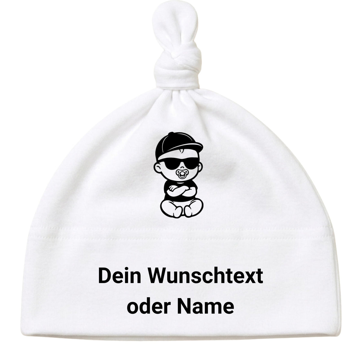 Baby mütze mit Namen Personalisiert babymütze – Knotenmütze für Neugeborene (0–9 Monate / 19 cm) aus Bio-Baumwolle| Geschenk zur Geburt | Für Mädchen & Jungen