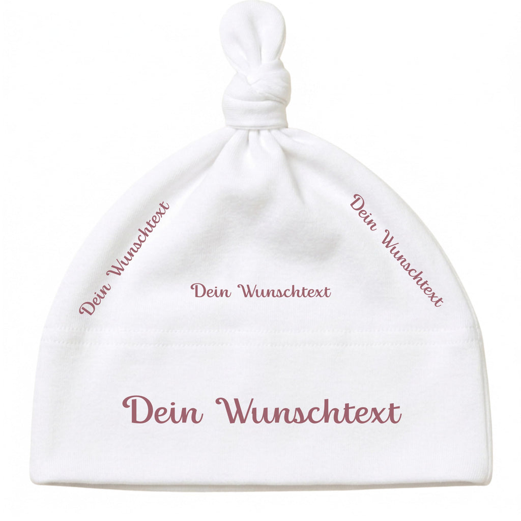 Baby mütze mit Namen Personalisiert babymütze – Knotenmütze für Neugeborene (0–9 Monate / 19 cm) aus Bio-Baumwolle| Geschenk zur Geburt | Für Mädchen & Jungen