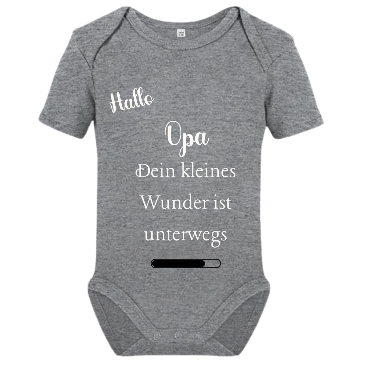 Baby Body – Schwangerschaftsverkündung Strampler – Mama, Papa, Oma & Opa- sprüchen – Kurzarm bio Baumwolle Unisex - Geschenk zur Geburt & Baby Ankündigung neugeborene Geschenk (50-56)