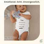 Baby Body – Schwangerschaftsverkündung Strampler – Mama, Papa, Oma & Opa- sprüchen – Kurzarm bio Baumwolle Unisex - Geschenk zur Geburt & Baby Ankündigung neugeborene Geschenk (50-56)