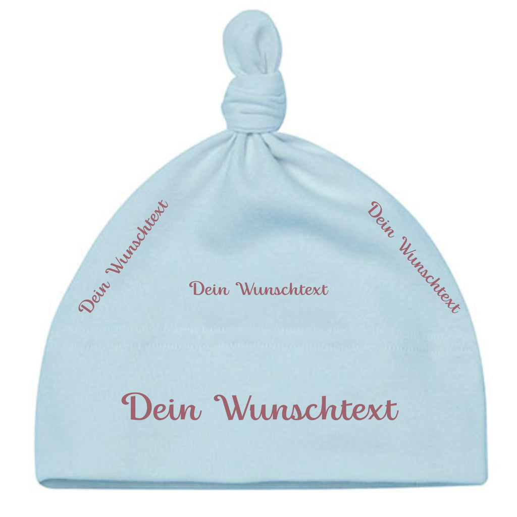 Baby mütze mit Namen Personalisiert babymütze – Knotenmütze für Neugeborene (0–9 Monate / 19 cm) aus Bio-Baumwolle| Geschenk zur Geburt | Für Mädchen & Jungen