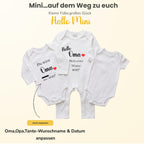 Baby Strampler Body Du wirst Oma & Mein erster Winter | Schwangerschaft verkünden Geschenk Großeltern | Bio-Baumwolle (Kurzarm, Langarm, Strampler)