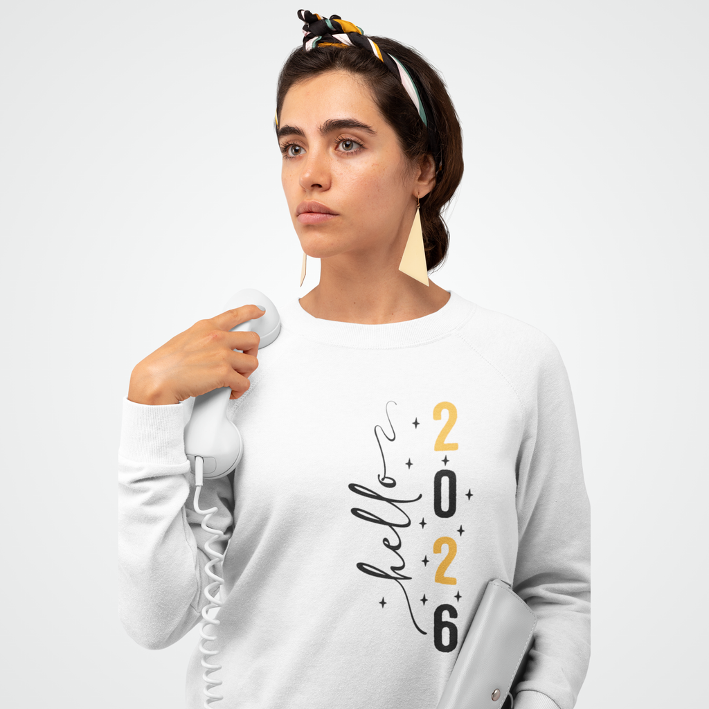 Hello 2026 – Unisex Sweatshirt fürs Neujahr (OEKO-TEX®)