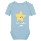 Little Star Baby Body mit Wunschname – Bio Baumwolle