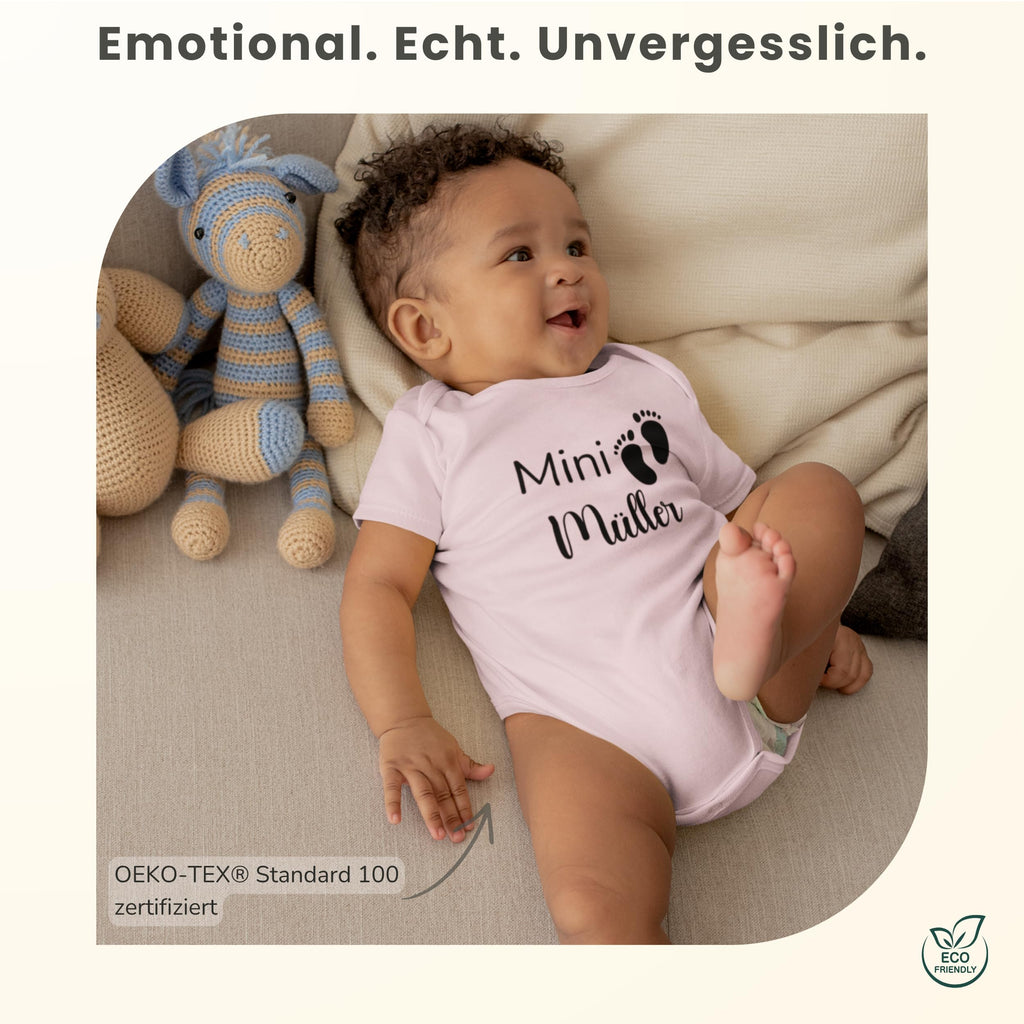 Personalisierter Baby Body mit Namen – Bio-Baumwolle Kurzarm Strampler für Jungen & Mädchen, Geschenk zur Geburt & Taufe, Unisex, kurzarm & langarm Weihnacht