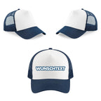 Personalisierte Kinder Trucker Cap mit Wunschname – 5-Panel Baumwoll-Mütze mit Netz & Retro Snapback (ca. 52–56 cm)
