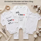 Baby Strampler Body Du wirst Oma & Mein erster Winter | Schwangerschaft verkünden Geschenk Großeltern | Bio-Baumwolle (Kurzarm, Langarm, Strampler)