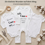 Baby Strampler Body Du wirst Oma & Mein erster Winter | Schwangerschaft verkünden Geschenk Großeltern | Bio-Baumwolle (Kurzarm, Langarm, Strampler)