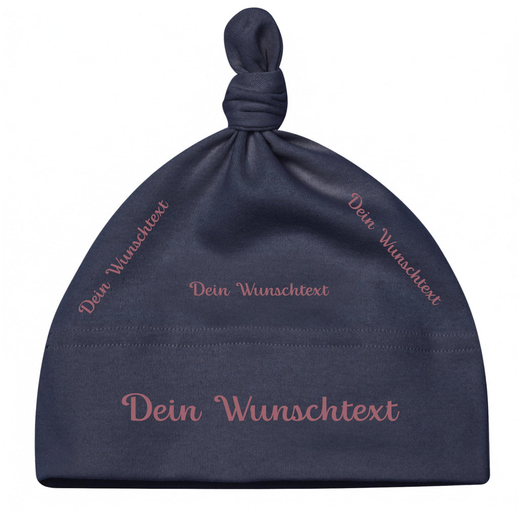 Baby mütze mit Namen Personalisiert babymütze – Knotenmütze für Neugeborene (0–9 Monate / 19 cm) aus Bio-Baumwolle| Geschenk zur Geburt | Für Mädchen & Jungen