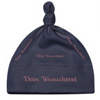 Baby mütze mit Namen Personalisiert babymütze – Knotenmütze für Neugeborene (0–9 Monate / 19 cm) aus Bio-Baumwolle| Geschenk zur Geburt | Für Mädchen & Jungen