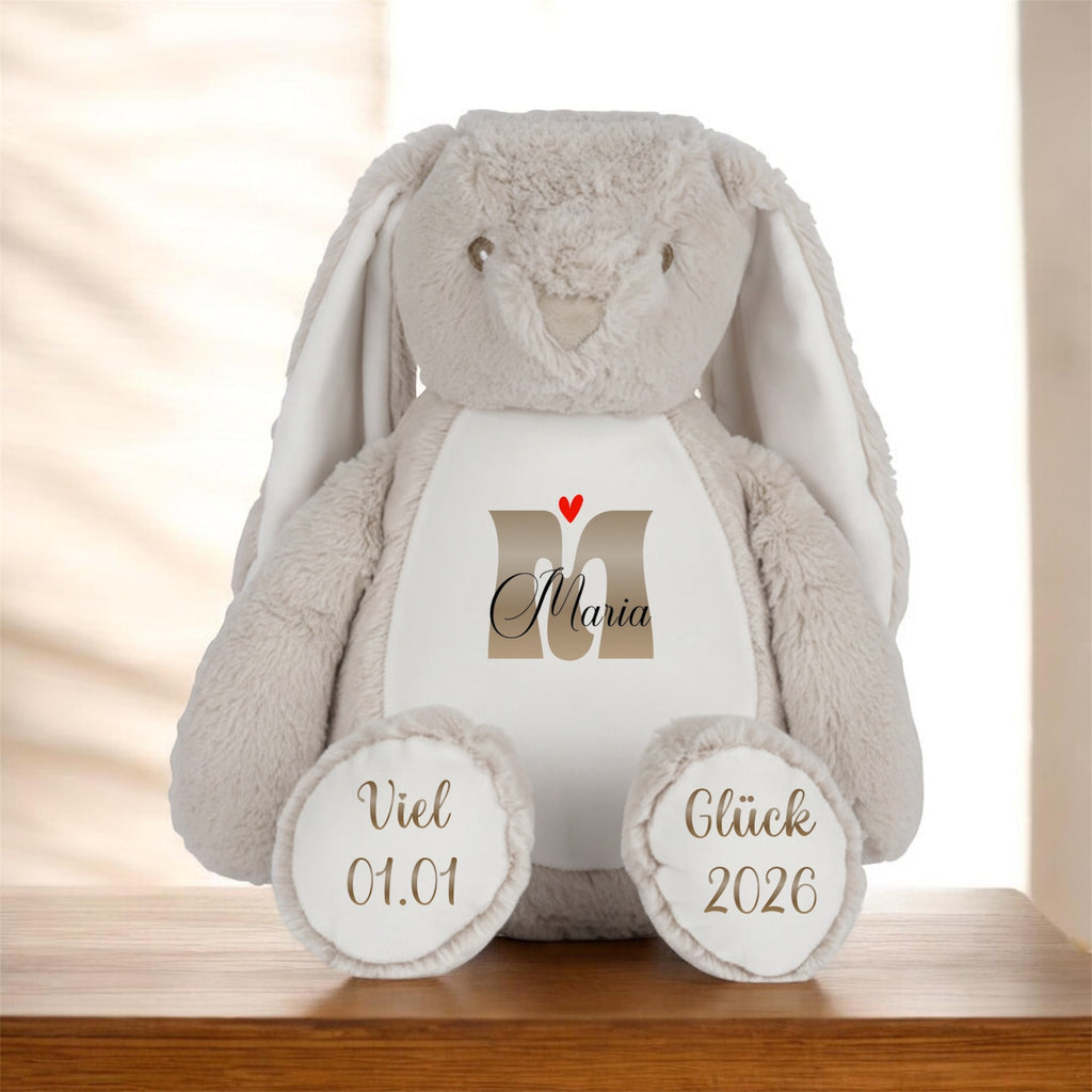 Zippie Bunny mit Wunschname – Personalisiertes Baby Geschenk