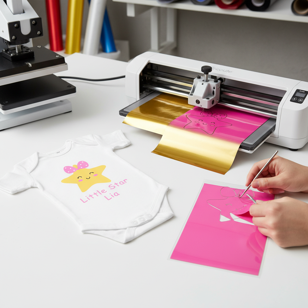 Little Star Baby Body mit Wunschname – Bio Baumwolle