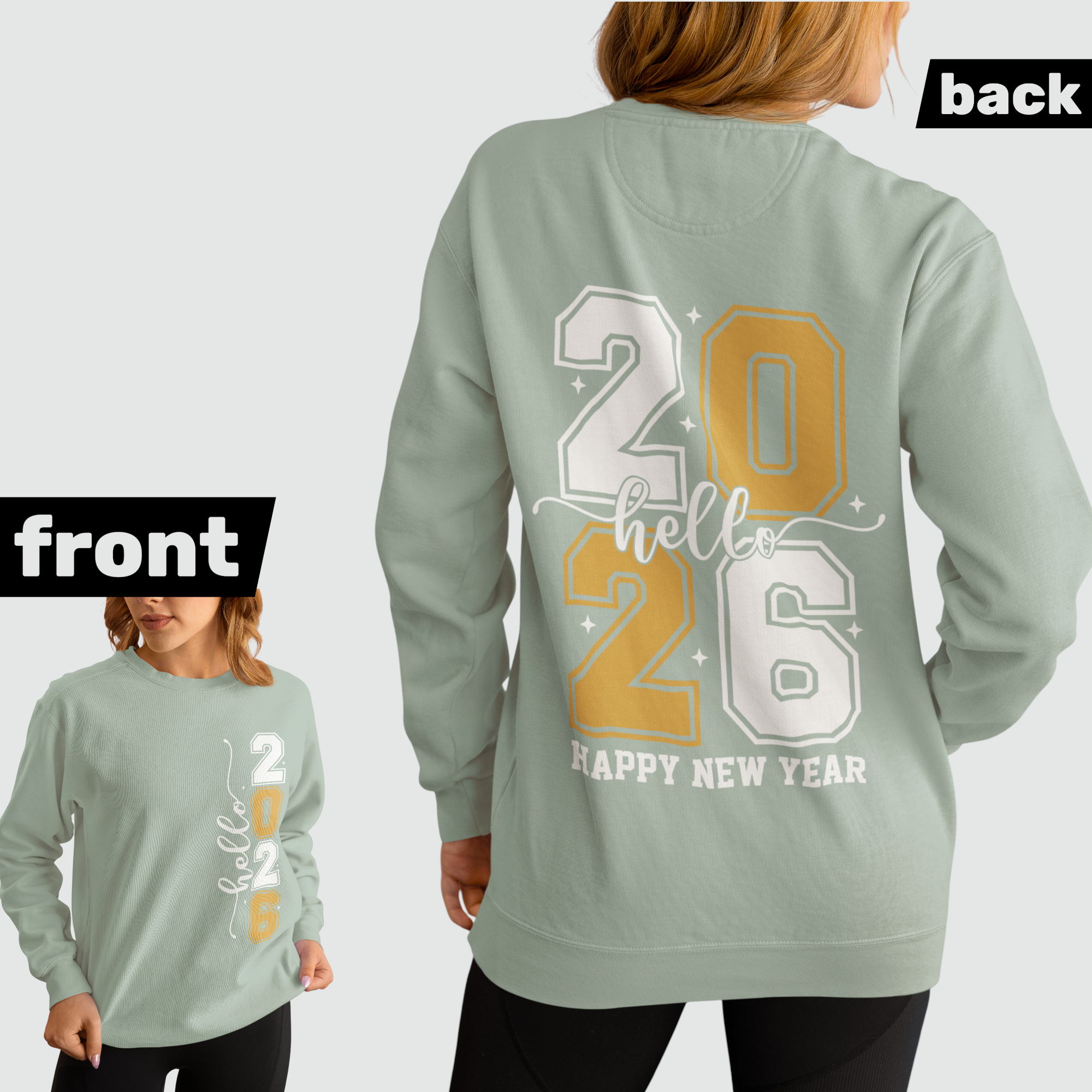 Hello 2026 Bio Sweatshirt für Damen