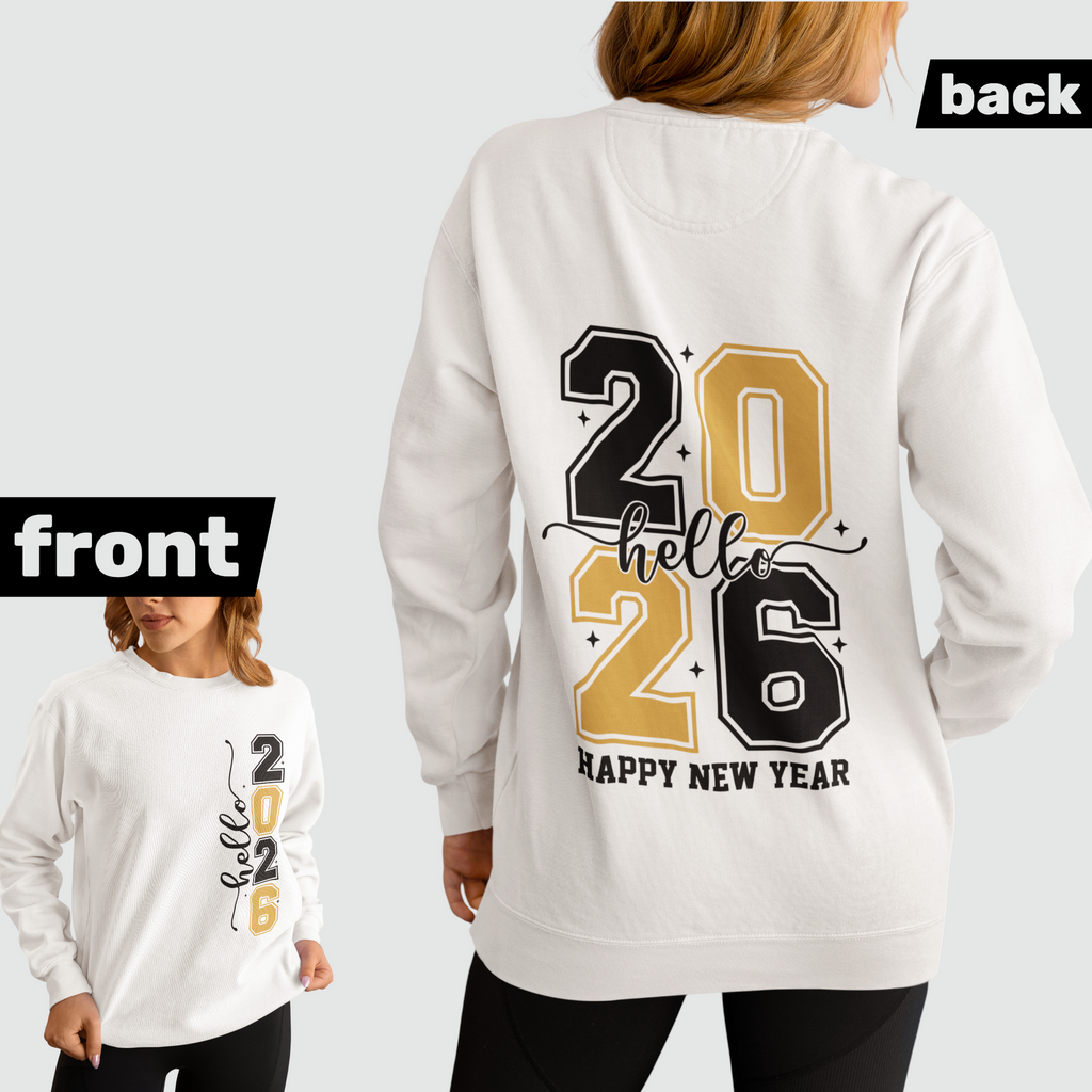 Hello 2026 Bio Sweatshirt für Damen