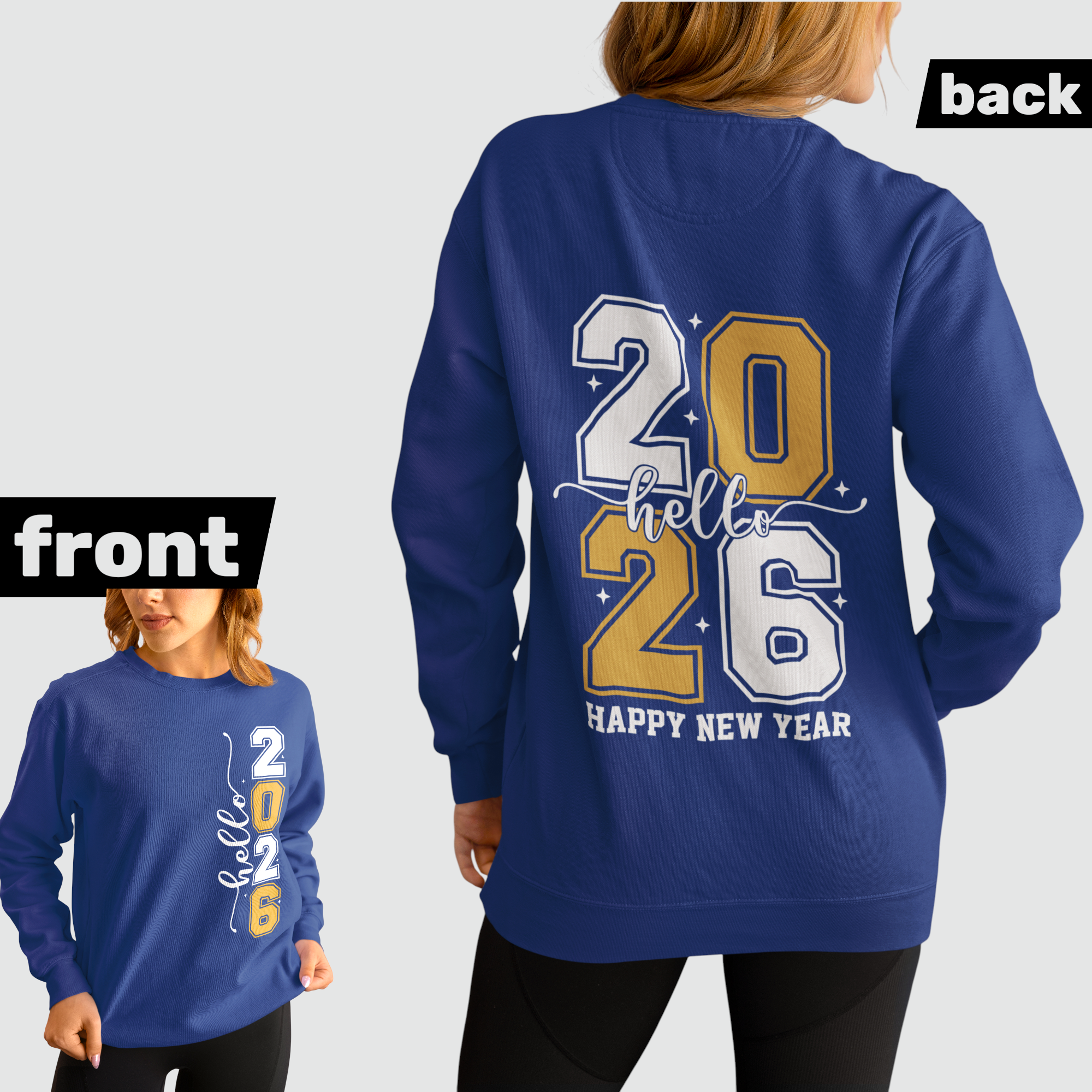 Hello 2026 Bio Sweatshirt für Damen