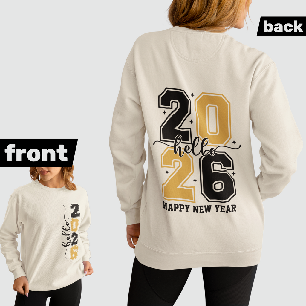 Hello 2026 Bio Sweatshirt für Damen