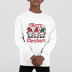 Merry Christmas Gnomes – Kinder Crewneck Sweatshirt (Warm & Cozy)