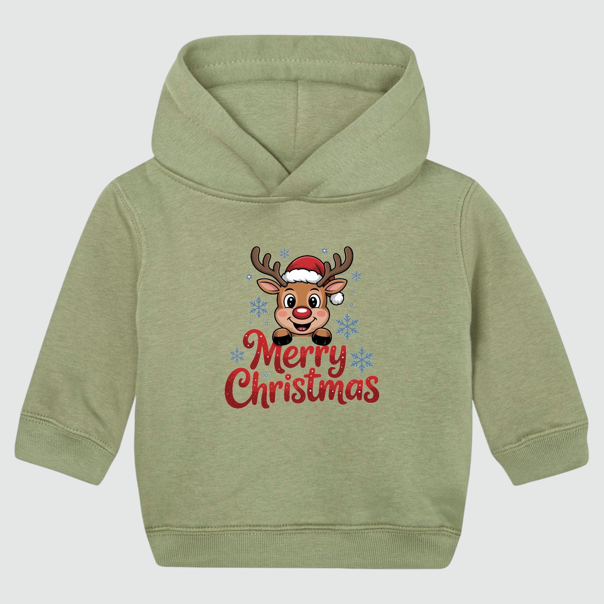 Baby Weihnachts-Hoodie mit Rentier – Bio Baumwolle