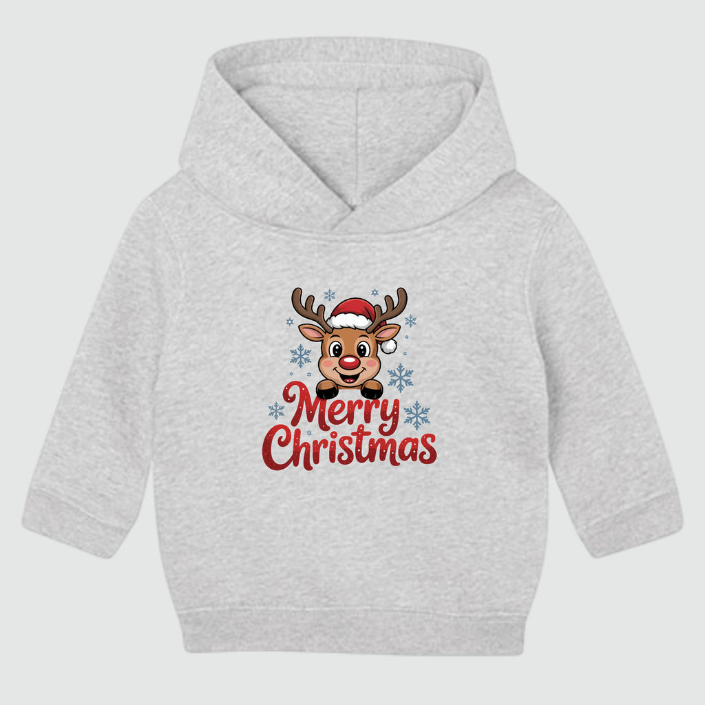 Baby Weihnachts-Hoodie mit Rentier – Bio Baumwolle