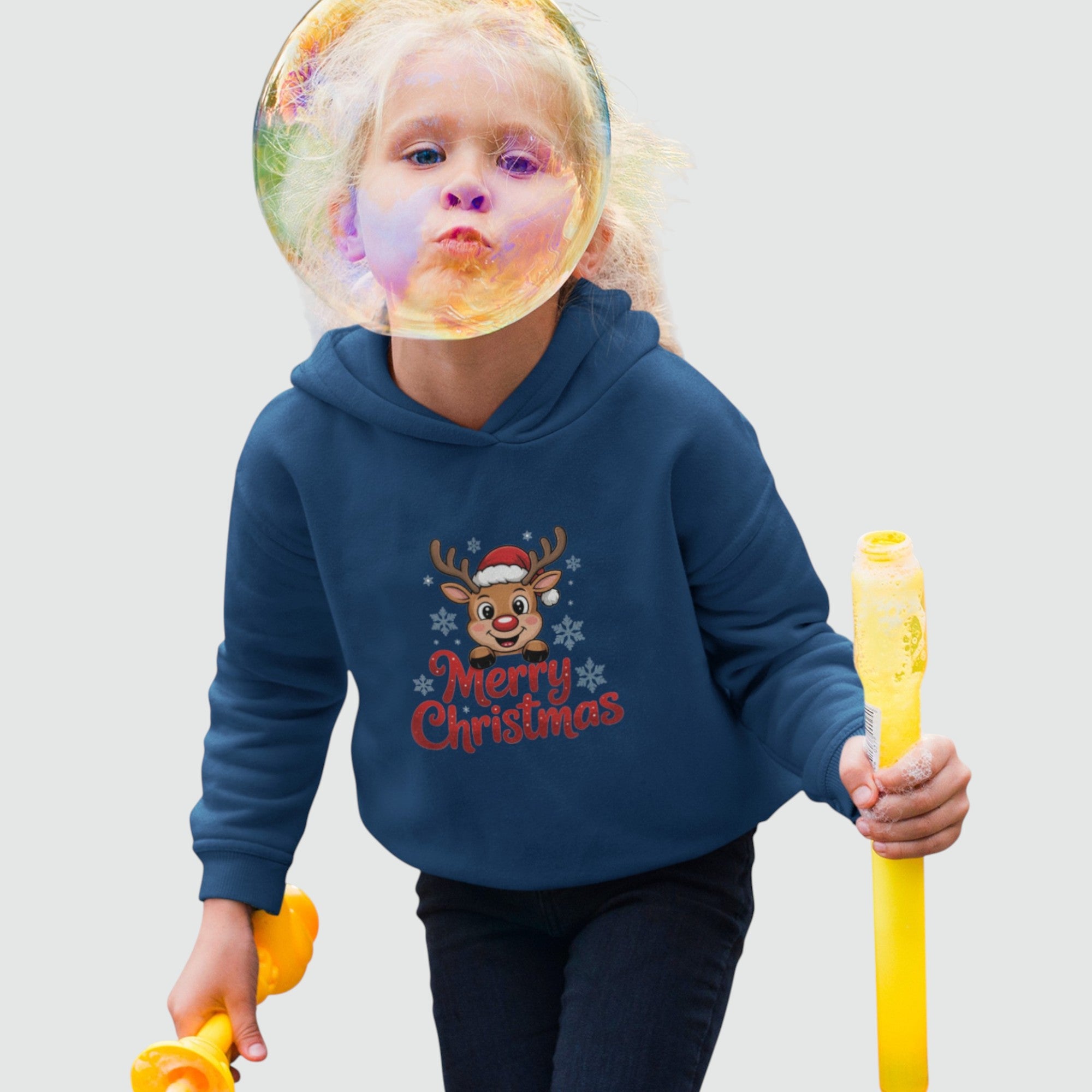 Baby Weihnachts-Hoodie mit Rentier – Bio Baumwolle