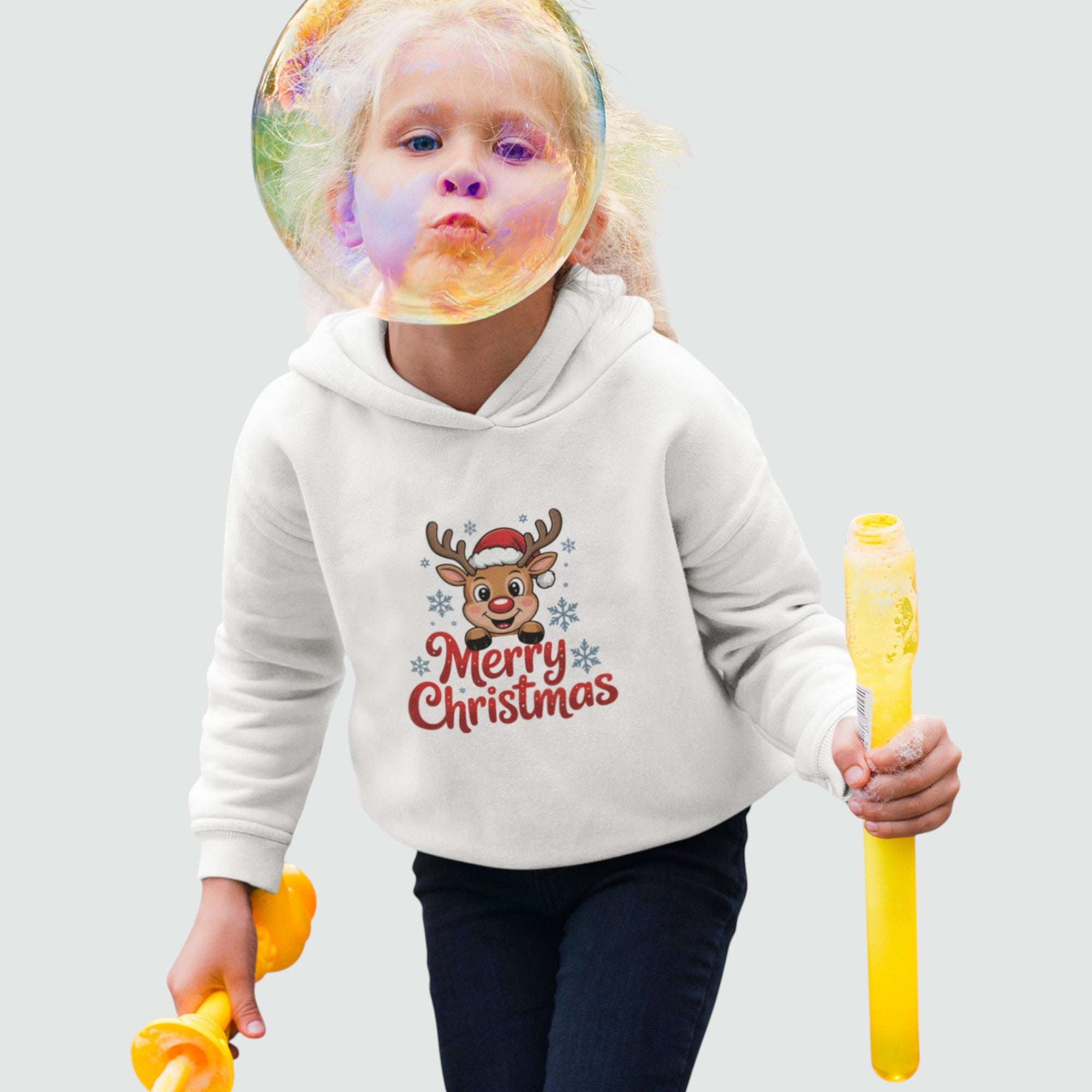Baby Weihnachts-Hoodie mit Rentier – Bio Baumwolle