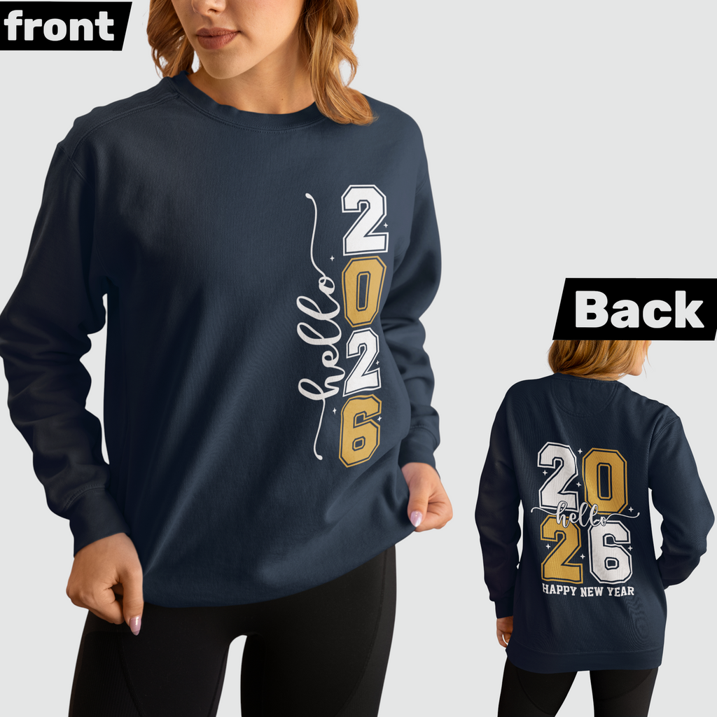 Hello 2026 Bio Sweatshirt für Damen