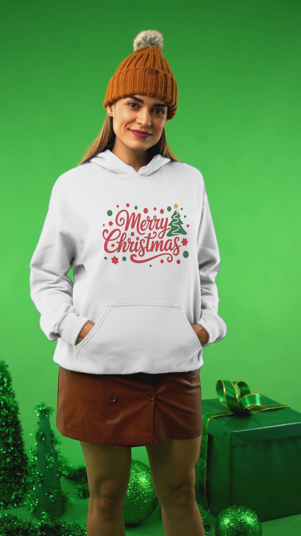 Weihnachtsbaum – Unisex Hoodie - Bio Baumwolle (HTV Print)