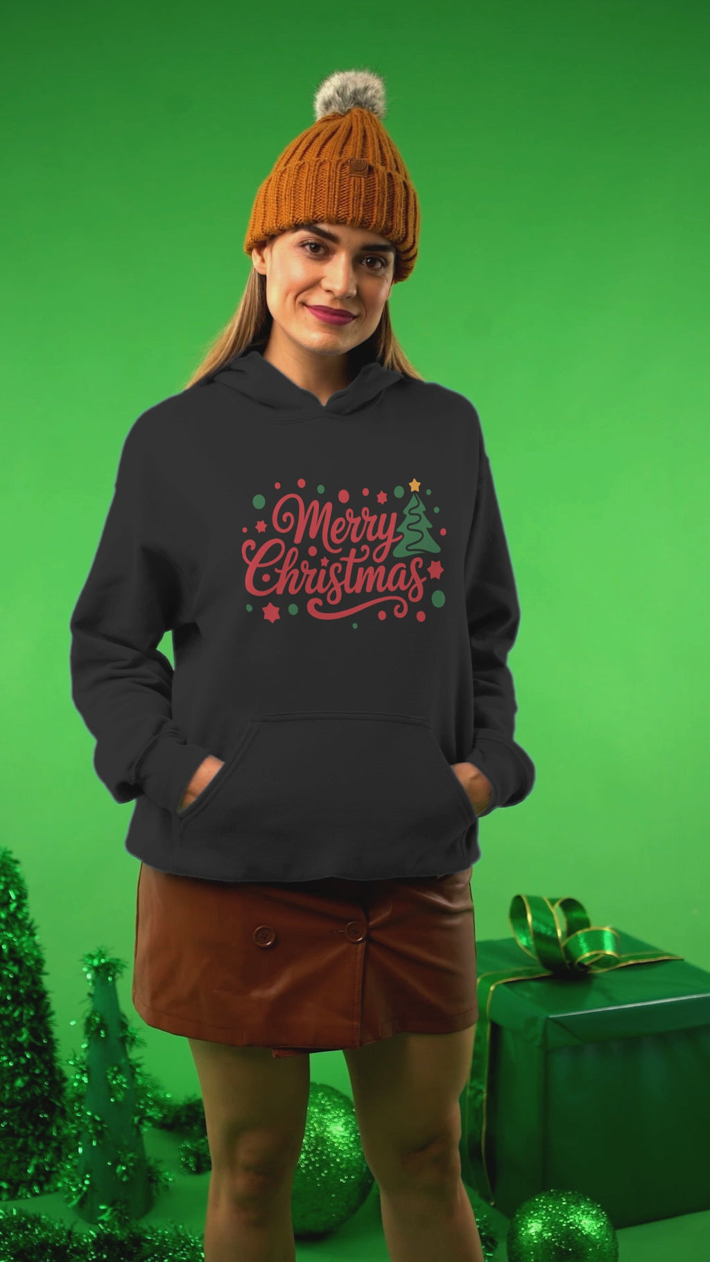 Weihnachtsbaum – Unisex Hoodie - Bio Baumwolle (HTV Print)
