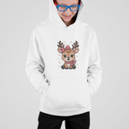 Cute Reindeer – Kinder Sweathoodie für Weihnachten mit Rentier-Print