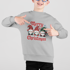 Merry Christmas Gnomes – Kinder Crewneck Sweatshirt (Warm & Cozy)