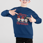 Merry Christmas Gnomes – Kinder Crewneck Sweatshirt (Warm & Cozy)