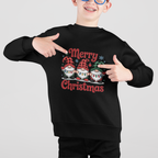 Merry Christmas Gnomes – Kinder Crewneck Sweatshirt (Warm & Cozy)